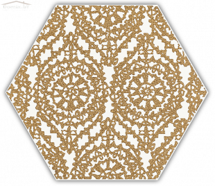 Плитка Ceramika Paradyz Shiny Lines Gold Heksagon Inserto A  (19,8х17,1)